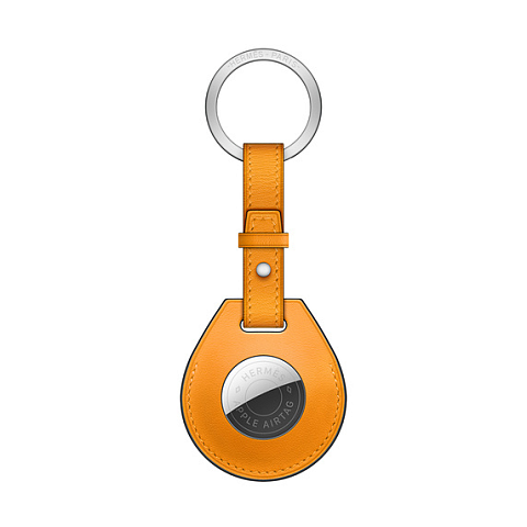 Apple AirTag Hermès Jaune d'Or Schlüsselring Orange