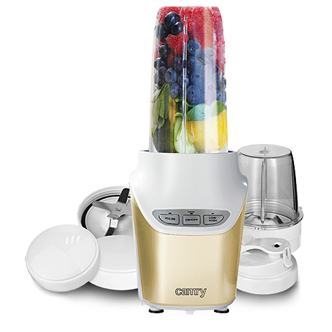 Camry Premium CR 4071 Mixer 1 l Sport-Mixer 1000 W Gold, Transparent, Weiß