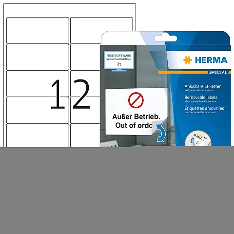 HERMA Repositionierbare Adressetiketten A4 99.1x42.3 mm weiß Movables Papier matt 300 St.