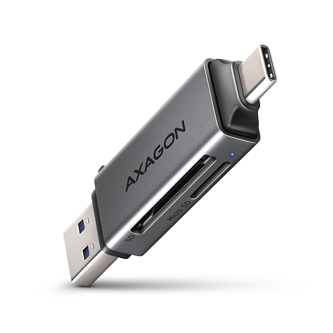 Axagon CRE-DAC SuperSpeed USB-C + USB-A Kartenleser 5 Gbps 2-slot & lun SD/microSD