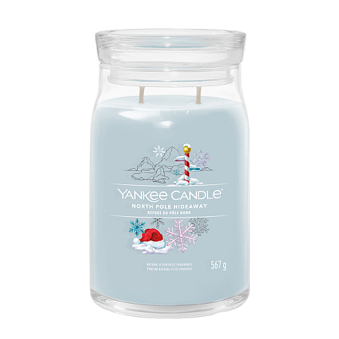 Yankee Candle North Pole Hideaway Wachskerze Zylinder Blau 1 Stück(e)