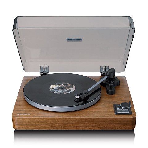 Lenco LBTA-165WD Audio-Plattenspieler mit Riemenantrieb Schwarz, Holz Automatisch