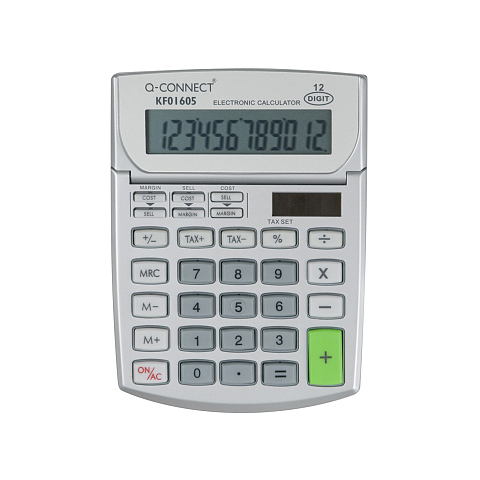 Q-CONNECT KF01605 Taschenrechner Tasche Einfacher Taschenrechner Grau