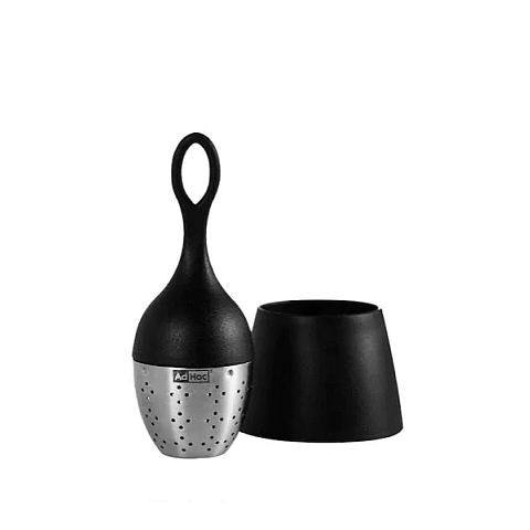 AdHoc Floatea Teesieb Kunststoff, Edelstahl Schwarz, Silber