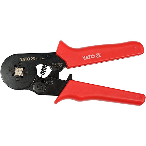 Yato YT-23051 Kabel-Crimper Crimpwerkzeug Schwarz, Rot