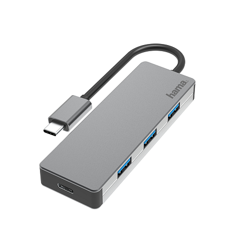 Hama 00200105 Schnittstellen-Hub USB 3.2 Gen 2 (3.1 Gen 2) Type-C 10000 Mbit/s Grau