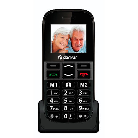 Denver BAS-18600L Handy 4,5 cm (1.77") Schwarz Seniorentelefon