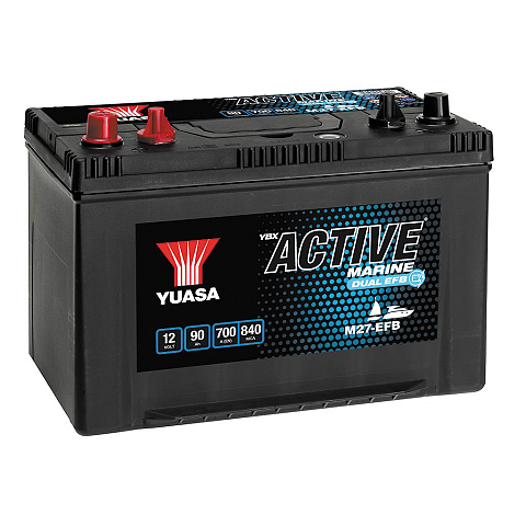 Yuasa M27EFB Fahrzeugbatterie EFB (Enhanced Flooded Battery) 90 Ah 12 V 700 A Marine