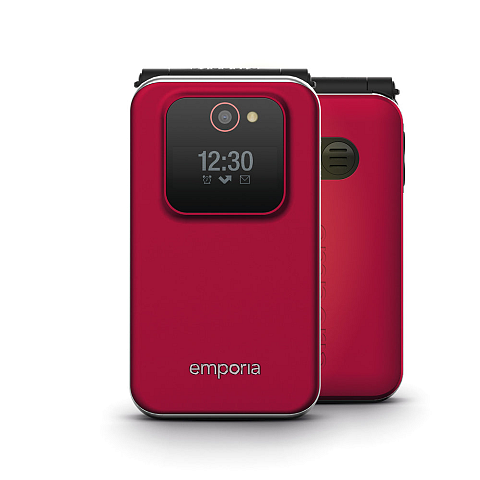 Emporia JOY 7,11 cm (2.8") 113 g Schwarz, Rot Einsteigertelefon
