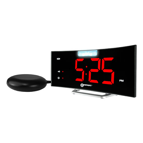 Geemarc Telecom Wake'n'Shake Curve Digitaler Wecker Schwarz