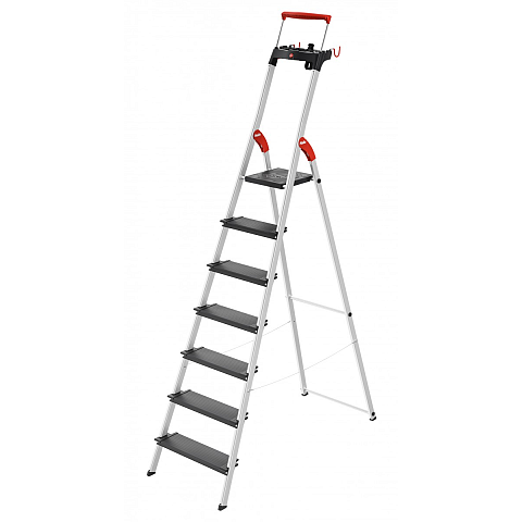Hailo 8050-707 Leiter Klappleiter Aluminium, Schwarz