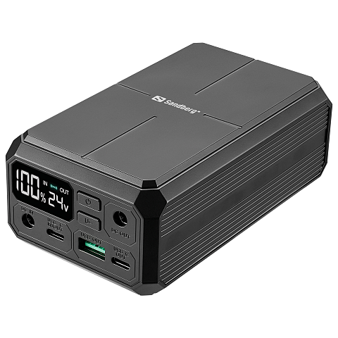 Sandberg Laptop Powerbank 27000 PD100W 27000 mAh Wireless charging Schwarz