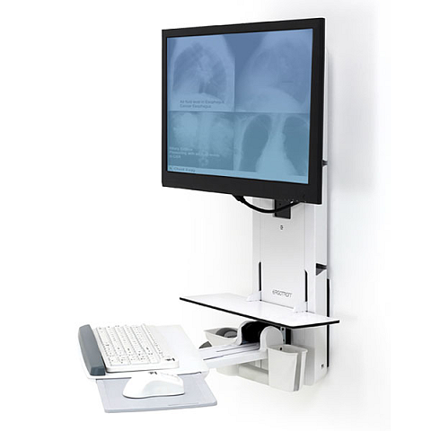 Ergotron 61-080-062 Flachbildschirm-Tischhalterung 61 cm (24") Wand Weiß
