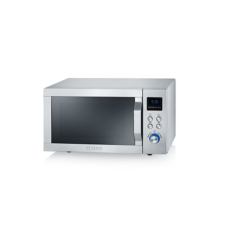 Severin MW 7751 Mikrowelle Silber, Edelstahl Grill-Mikrowelle Arbeitsplatte 20 l 800 W