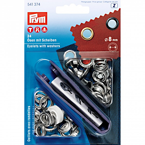 Prym Ösen Und Scheiben, 8,0mm, Altmessing