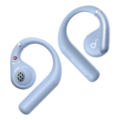 Soundcore AeroFit Kopfhörer Kabellos Ohrbügel Anrufe/Musik/Sport/Alltag Bluetooth Hellblau