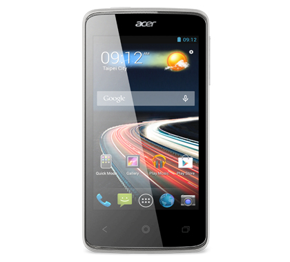 Acer Liquid Z4 10,2 cm (4") Dual-SIM Android 4.2 0,5 GB 4 GB Weiß