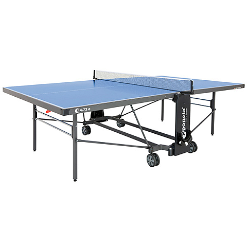 Sponeta S 4-73 E Tischtennisplatte Rollaufsatz (2 Tabletops & 1 Fahrwerk) Blau Melamin