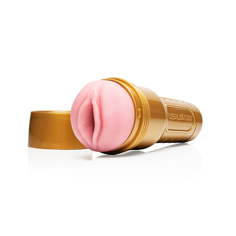 Fleshlight Go Stamina Training Unit Lady Taschenlampen-Masturbator Gold, Pink Silikon