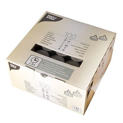 Papstar 82674 Wachskerze Zylinder Weiß 100 Stück(e)