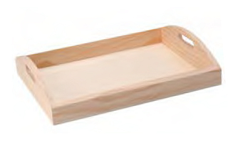 GLOREX 61685013 Klassisches Serviertablett Rechteck Holz