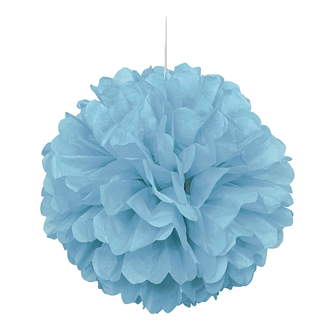 Unique Party 63201 Dekokreuzblume Dekorative Kugel Blau Papier 1 Stück(e)