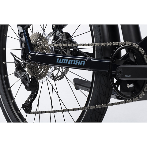 WINORA Yakun 10 Navy Aluminium L 69,8 cm (27.5") Lithium-Ion (Li-Ion)