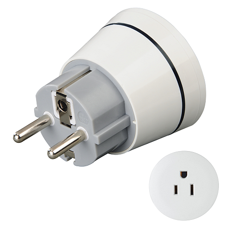 Hama 00223451 Netzstecker-Adapter Weiß