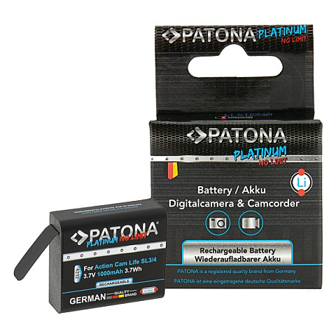 PATONA Platinum Akku für Action Cam Life SL3 und SL4