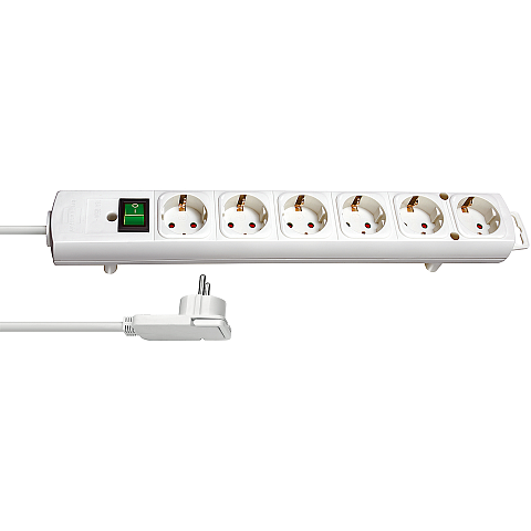 Brennenstuhl 1153320100 Verlängerungskabel 2 m 6 AC-Ausgänge Drinnen Weiß