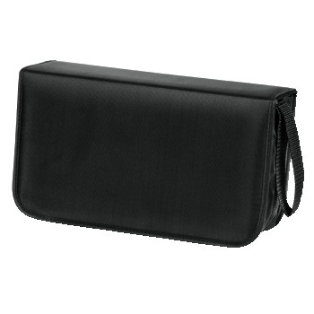 Hama CD Wallet Nylon 120, black 120 Disks Schwarz