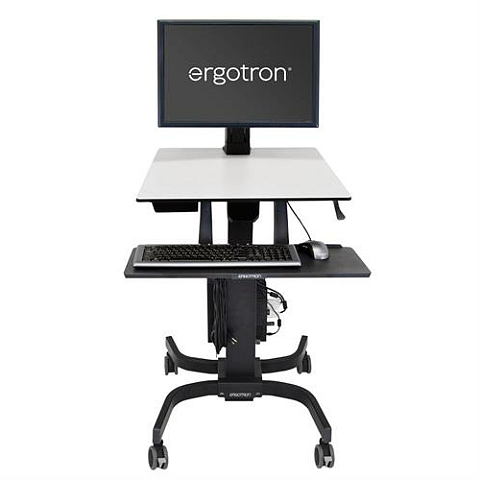 Ergotron WorkFit-C, Single HD Sit-Stand Workstation Schwarz, Grau Multimedia-Wagen