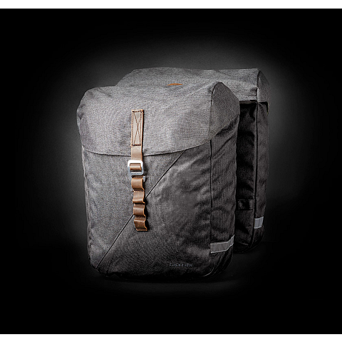 racktime Heda Hinten Fahrradtasche 24 l Stoff, Leder Grau