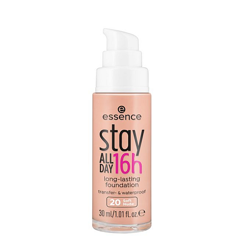 Essence stay ALL DAY 16h long-lasting Foundation 30 ml Pumpenflasche Creme 20 Soft Nude