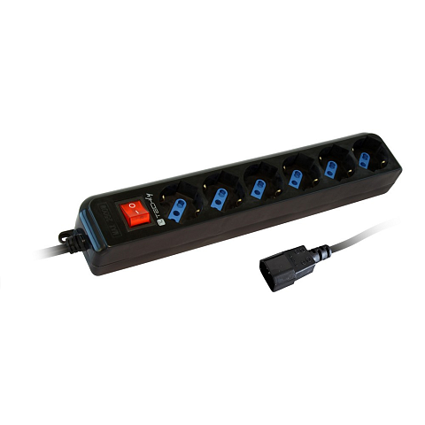 Techly IUPS-PCP-6V Verlängerungskabel 1,5 m 6 AC-Ausgänge Schwarz