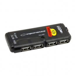 Esperanza EA112 Schnittstellen-Hub 480 Mbit/s Schwarz