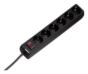 Hama 00030394 Spannungsschutz Schwarz 6 AC-Ausgänge 230 V 1,4 m