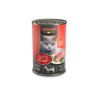 Leonardo Cat Food LEONARDO Reich an Rind
