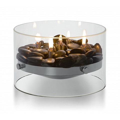 Philippi 123118 Kamin Drinnen Tragbare Feuerstelle Öl Edelstahl, Transparent