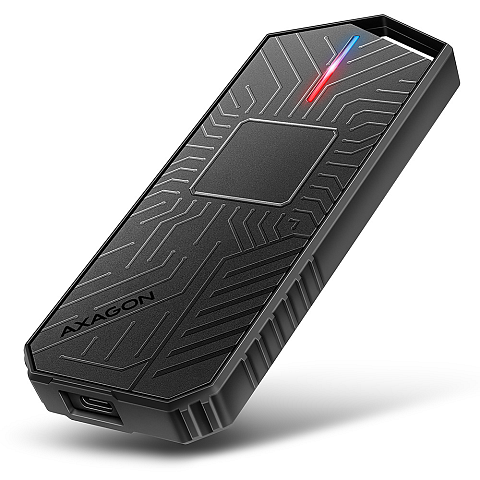 Axagon EEM2-GAM Externe USB-C 3.2 10Gbps Metallbox für M.2 NVMe & SATA SSDs. Schraubenlos