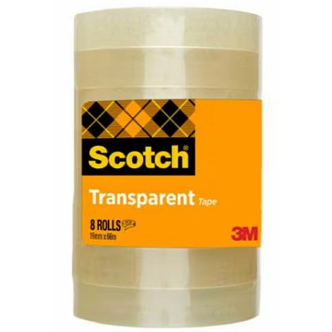 Scotch 7100213204 Schreibwaren-Klebeband 66 m Acryl, Polypropylen (PP) Transparent 8 Stück(e)
