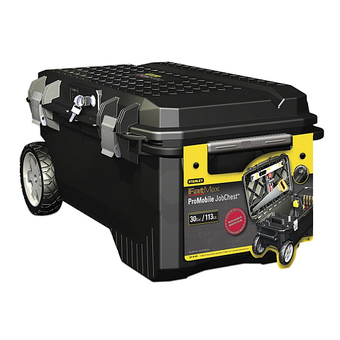Stanley FatMax ProMobile JobChest Schwarz Metall, Kunststoff