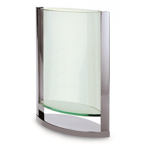 Philippi Decade Vase Zylinderförmige Vase Aluminium, Glas Aluminium, Transparent