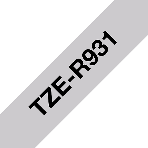 Brother TZE-R931 Etiketten erstellendes Band schwarz auf silber