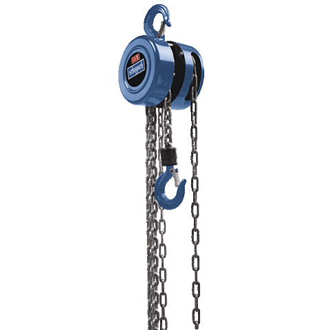 Scheppach 4907401000 Mechanischer Flaschenzug 1000 kg 3 m Blau, Metallisch