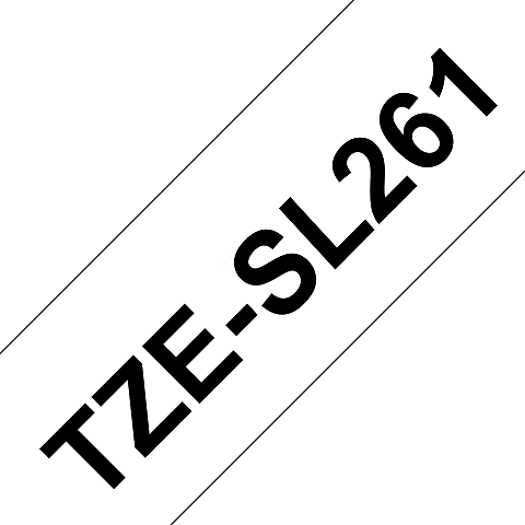 Brother TZE-SL261 Etiketten erstellendes Band Schwarz auf weiss