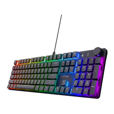 Trust GXT 866 Torix Tastatur Gaming USB QWERTY Nordisch Schwarz