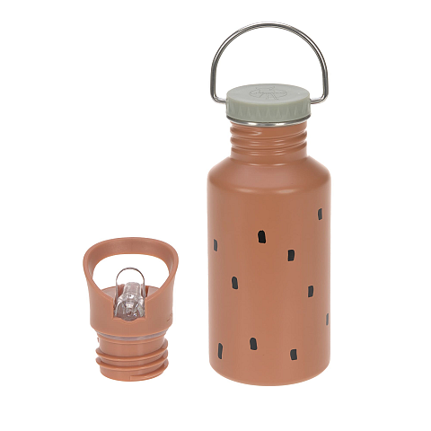 Lässig Trinkflasche Kinder - Edelstahl, Happy Prints Karamell
