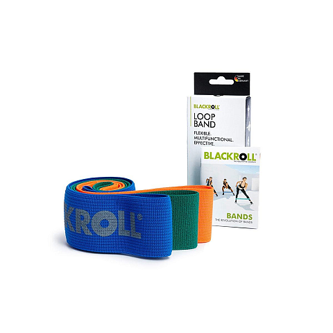 Blackroll Loop Set Übungsband Leicht Textil Blau, Grün, Orange