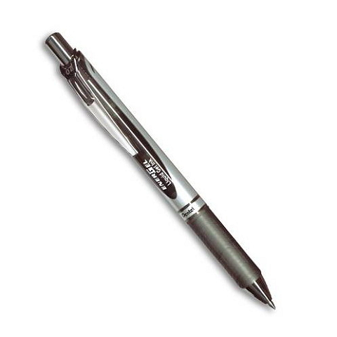 Pentel Energel XM Klick Anklippbarer versenkbarer Stift Schwarz 12 Stück(e)